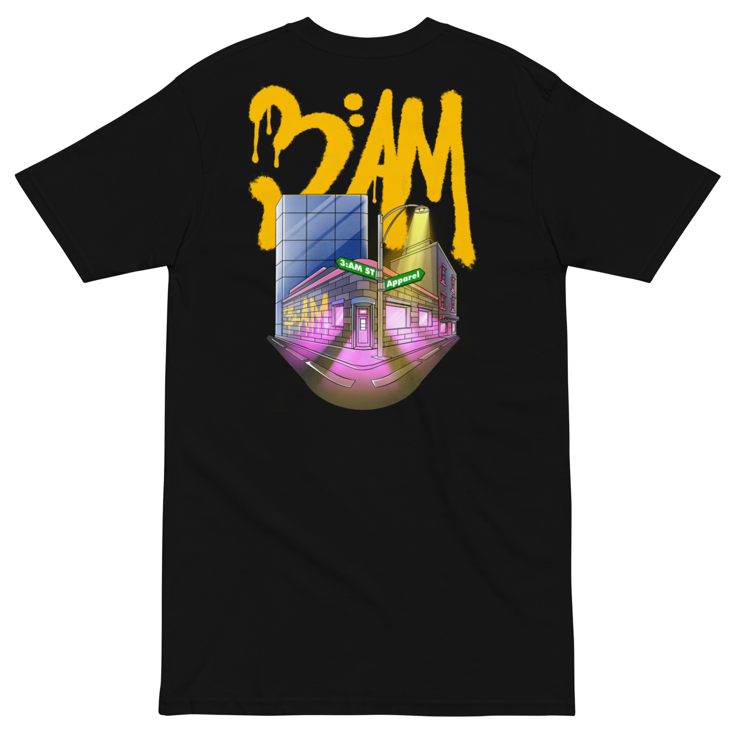 3AM City Graphic Heavyweight Tee (With Back Artwork)